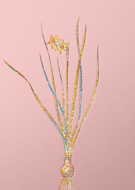 Pink Rainbow Mosaic Flower