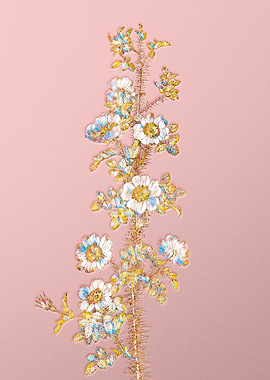 Gold Rainbow Mosaic Flower