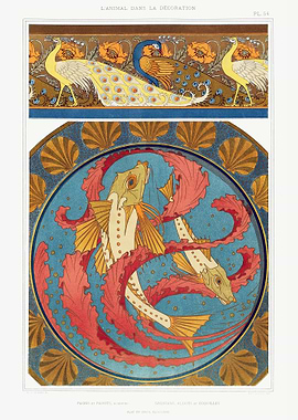 Peacocks and poppies