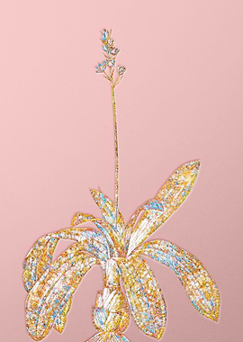 Gold Rainbow Mosaic Flower