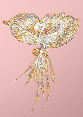 Pink Rainbow Mosaic Flower