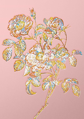 Pink Rainbow Mosaic Flower