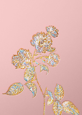 Gold Crystal Mosaic Rose