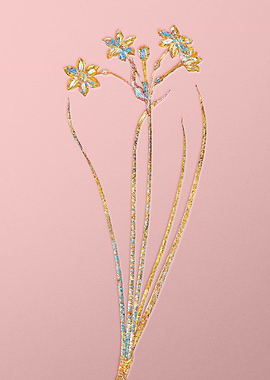 Pink Rainbow Mosaic Flower