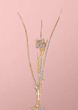 Gold Rainbow Mosaic Flower