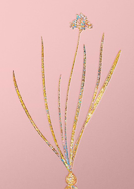 Pink Crystal Mosaic Flower