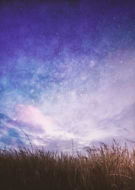 starry cloudy sunset