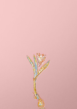 Pink Crystal Mosaic Flower