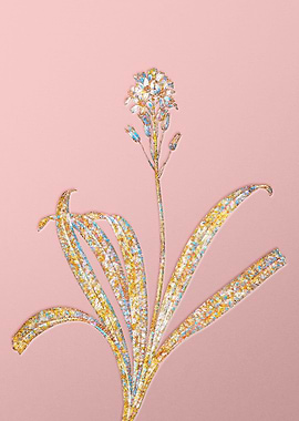 Gold Rainbow Mosaic Flower