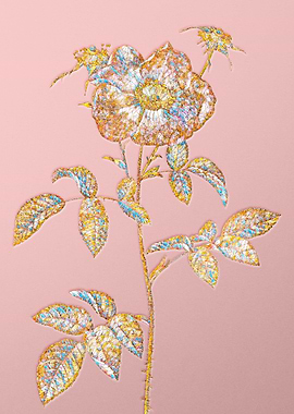 Pink Crystal Mosaic Flower