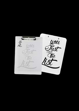 You Just Made The List