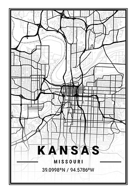 Kansas Light Map