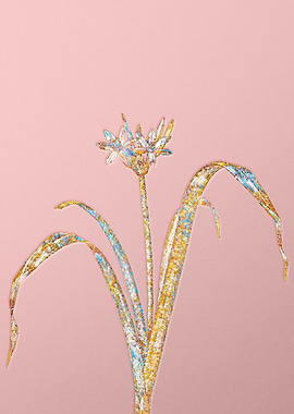 Pink Rainbow Mosaic Flower