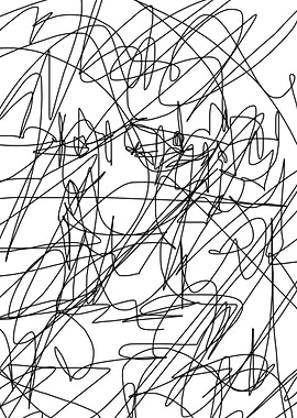 abstract line poster