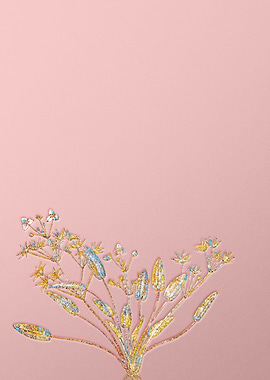 Pink Crystal Mosaic Flower