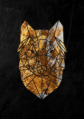 glden wolf art poster