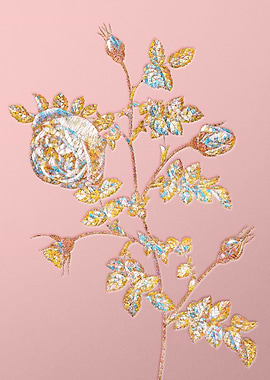 Pink Rainbow Mosaic Flower