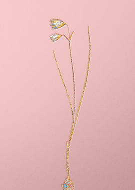 Gold Rainbow Mosaic Flower