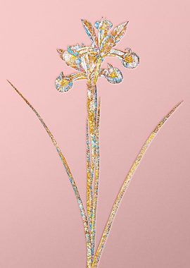 Gold Rainbow Mosaic Flower