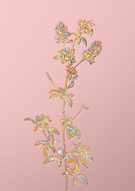 Gold Rainbow Mosaic Flower