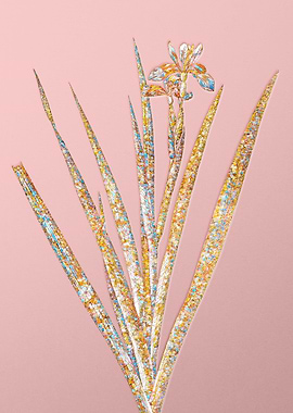 Pink Crystal Mosaic Flower