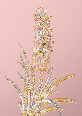 Gold Rainbow Mosaic Flower