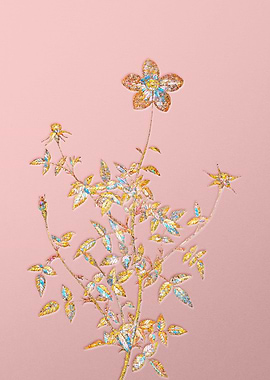 Pink Rainbow Mosaic Flower