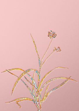 Gold Rainbow Mosaic Flower