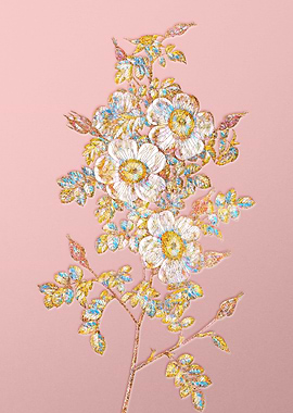 Pink Rainbow Mosaic Flower