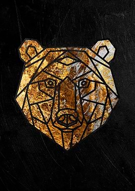 golden bear head poster