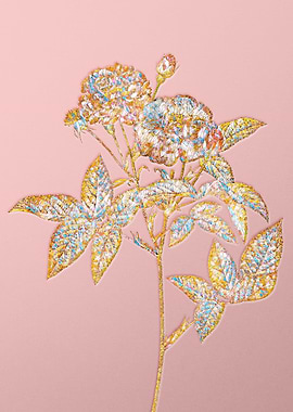 Gold Rainbow Mosaic Flower