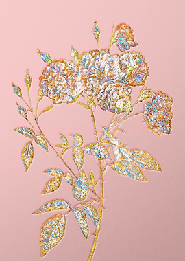 Pink Rainbow Mosaic Flower