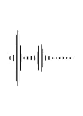 Audio wave White Black
