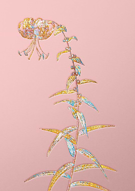 Pink Rainbow Mosaic Flower