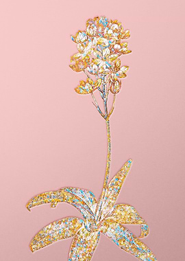 Gold Crystal Mosaic Flower