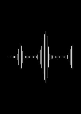 Audio wave Black White