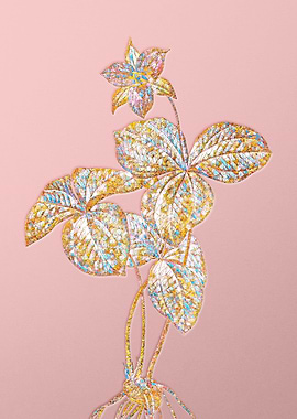 Gold Rainbow Mosaic Flower