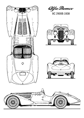 BNW Alfa Romeo 8C 2900B 19