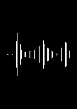 Audio wave Black White
