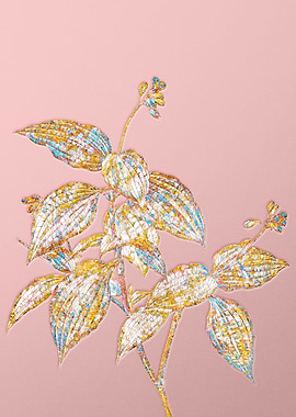 Pink Rainbow Mosaic Flower