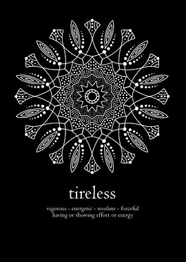 Mandala word tireless