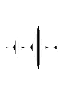 Audio wave White Black