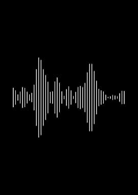 Audio wave Black White