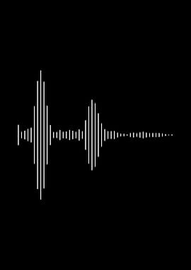 Audio wave Black White