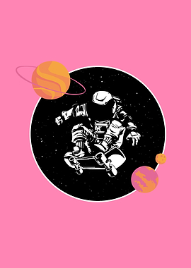 Astronaut Skateboarder