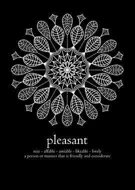 Mandala word pleasant