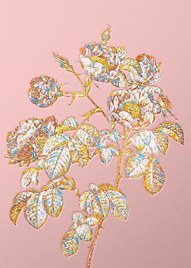 Pink Rainbow Mosaic Flower