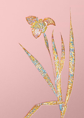 Pink Rainbow Mosaic Flower