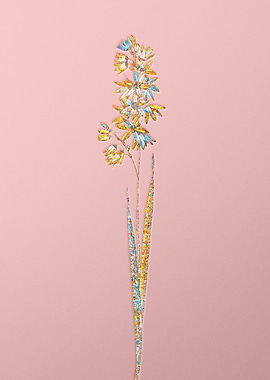 Gold Rainbow Mosaic Flower