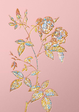 Pink Rainbow Mosaic Flower